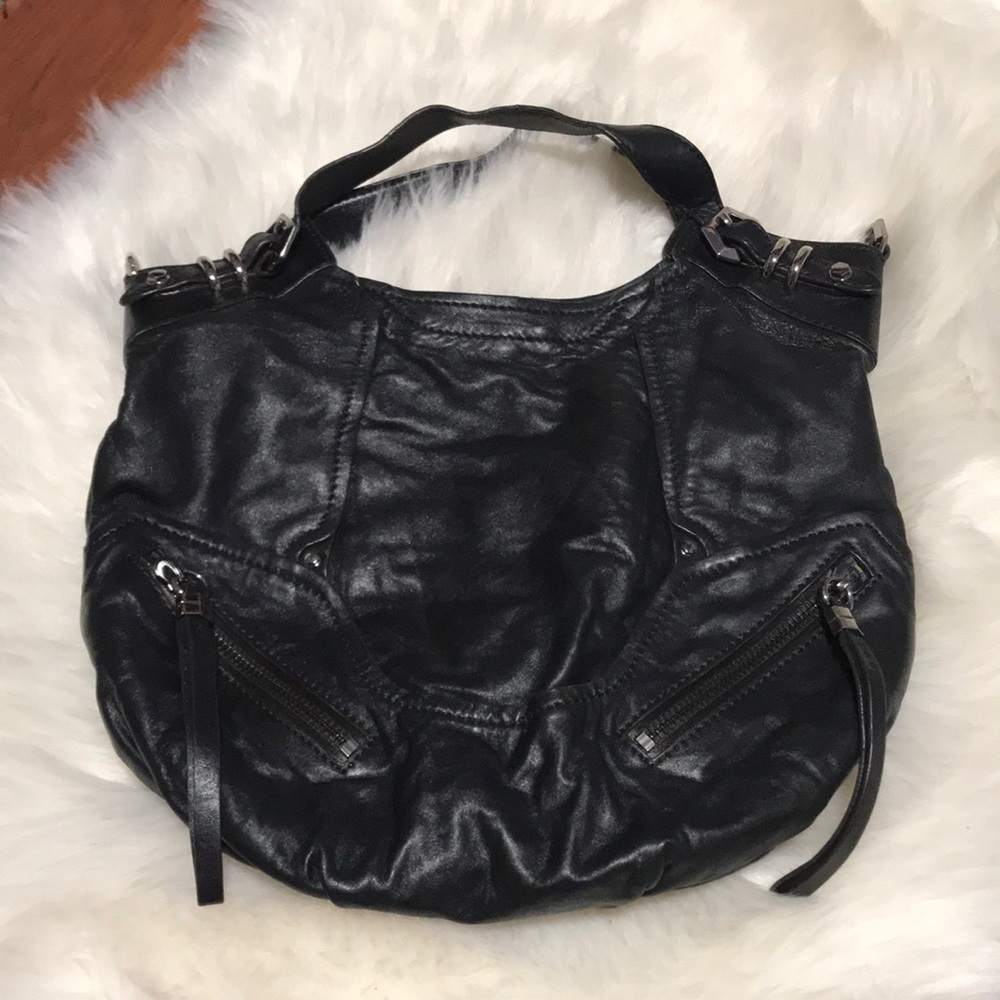 OR Yanny Black Buttery Leather Bag Purse BB61E